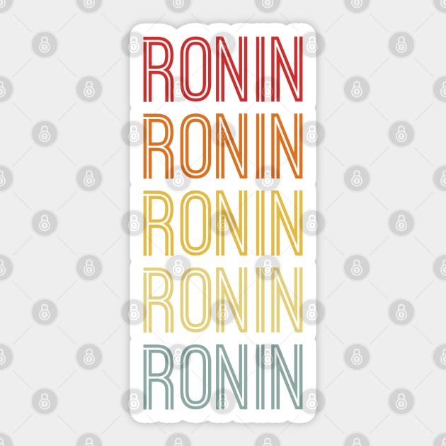 Ronin Name Vintage Retro Pattern Sticker by CoolDesignsDz